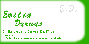 emilia darvas business card